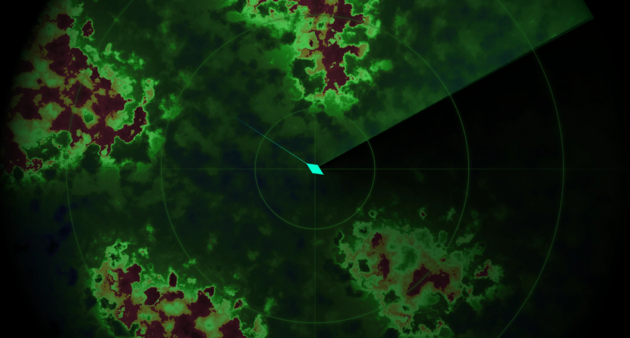 ingame screenshot of the radar in the Sonar & Silence map
